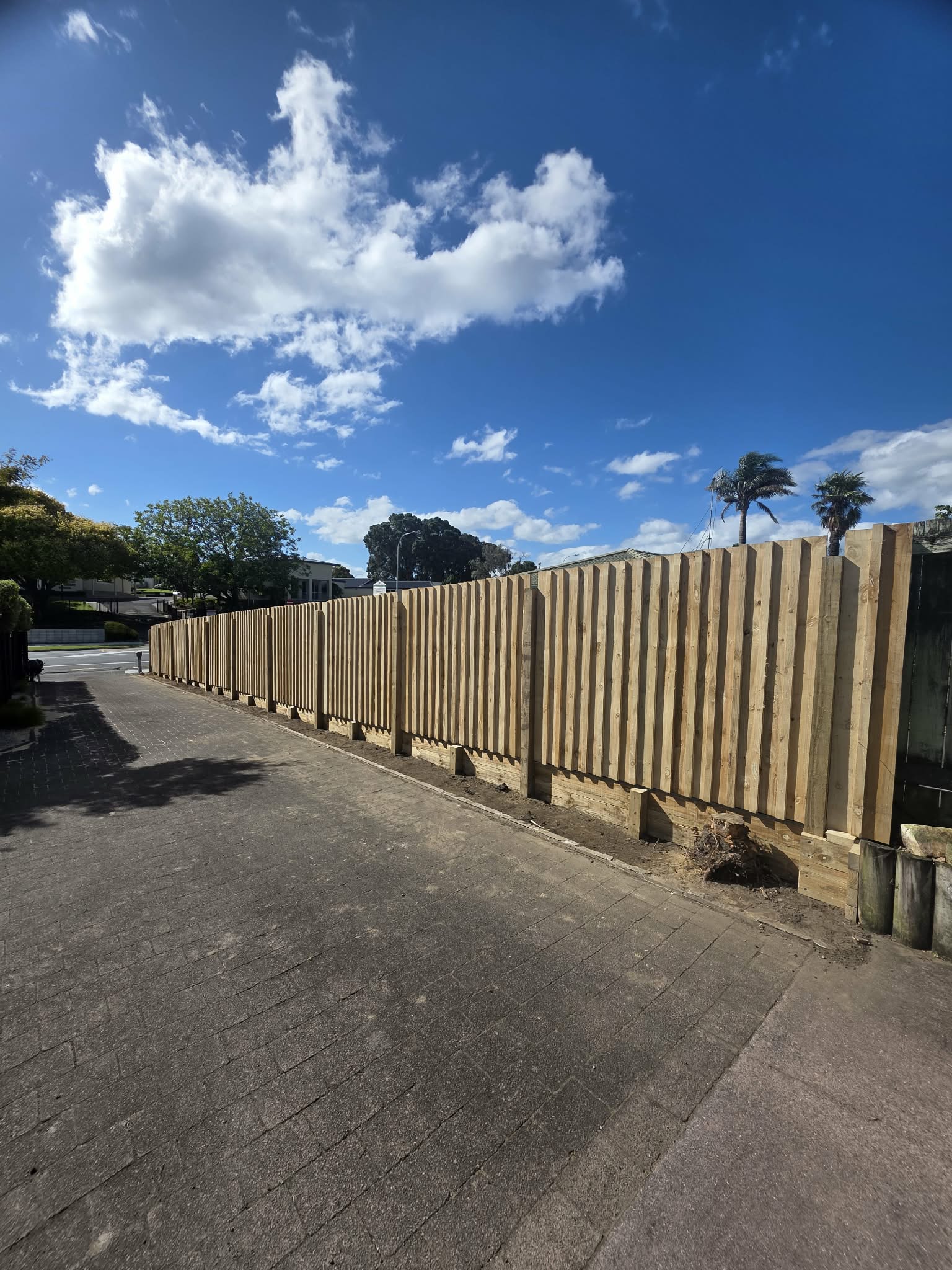 Finished timber fence after Kieran completed the work